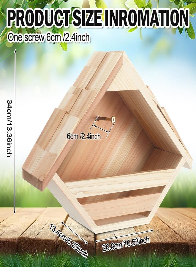 DoubleFill 1 Pcs Cedar Dove Nesting Box Dove House Nest for Bird Pigeon Outside Doves Nesting and Roosting Platform Garden Decoration (Novelty) - Image 2